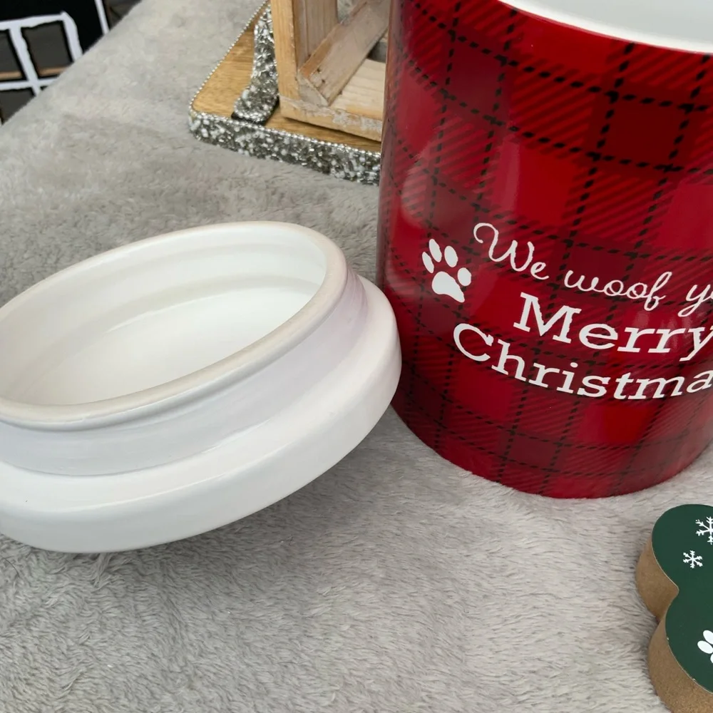dog treat ceramic cannister